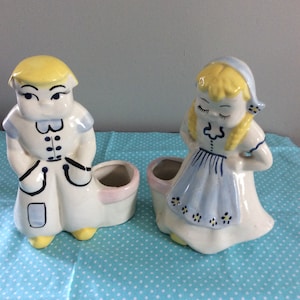 Vintage Dutch Boy/Girl Planters