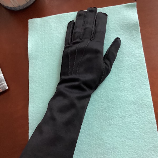 Vintage Long Black Gloves