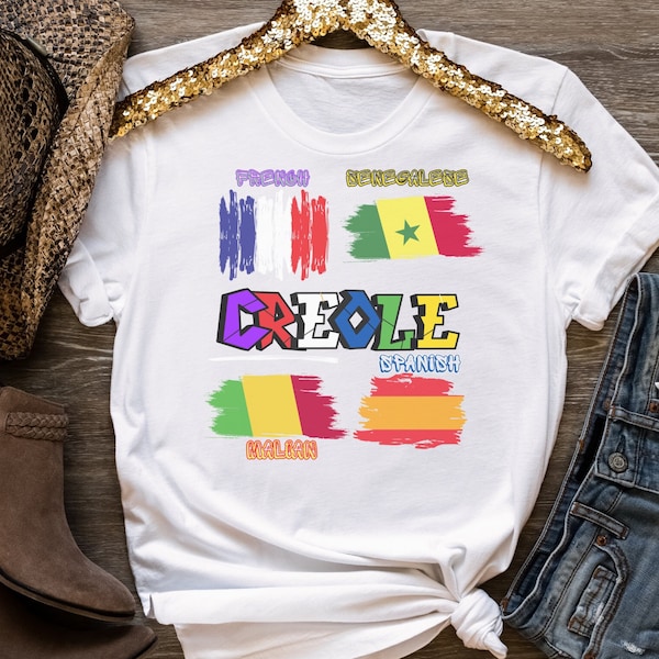 Creole Flag tshirt, Flag Creole Heritage t-shirt, Teacher tee, student teeshirt, Nurse shirt, History tee, Louisiana tee, New Orleans, NOLA