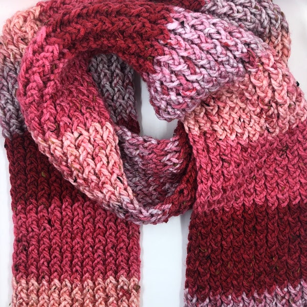 Handmade Warm, Cozy, Soft Scarf. Perfect Accessory for the Fall or Winter. Loom Knit Yarn.