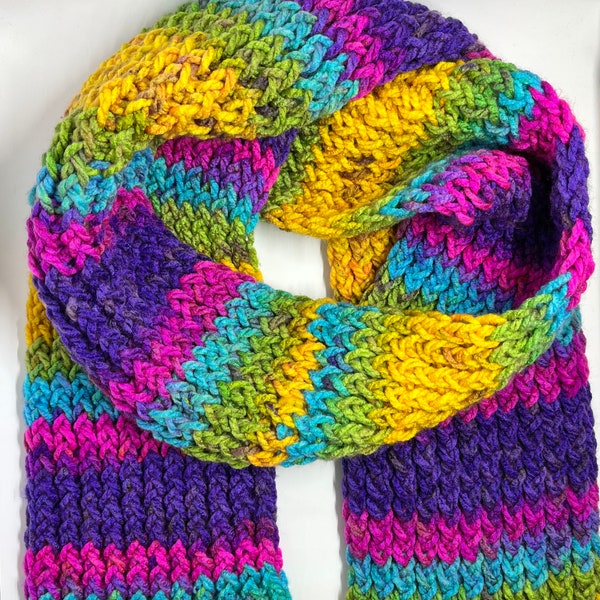 Handmade Warm, Cozy, Soft Scarf. Perfect Accessory for the Fall or Winter. Loom Knit Yarn.
