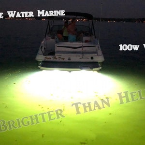 100 W 8000 Lumen GARBOARD Unterwasser-LED-Ablassstopfenleuchte für Boote. Wählen Sie: Weiß, Blau oder Grün 1/2 3/4 NPT