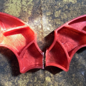 Blood Red Bat Wing Trinket Tray or Jewelry Tray Resin Bat Wing Ring Dish Halloween Gothic Candy Dish Your Choice of Color