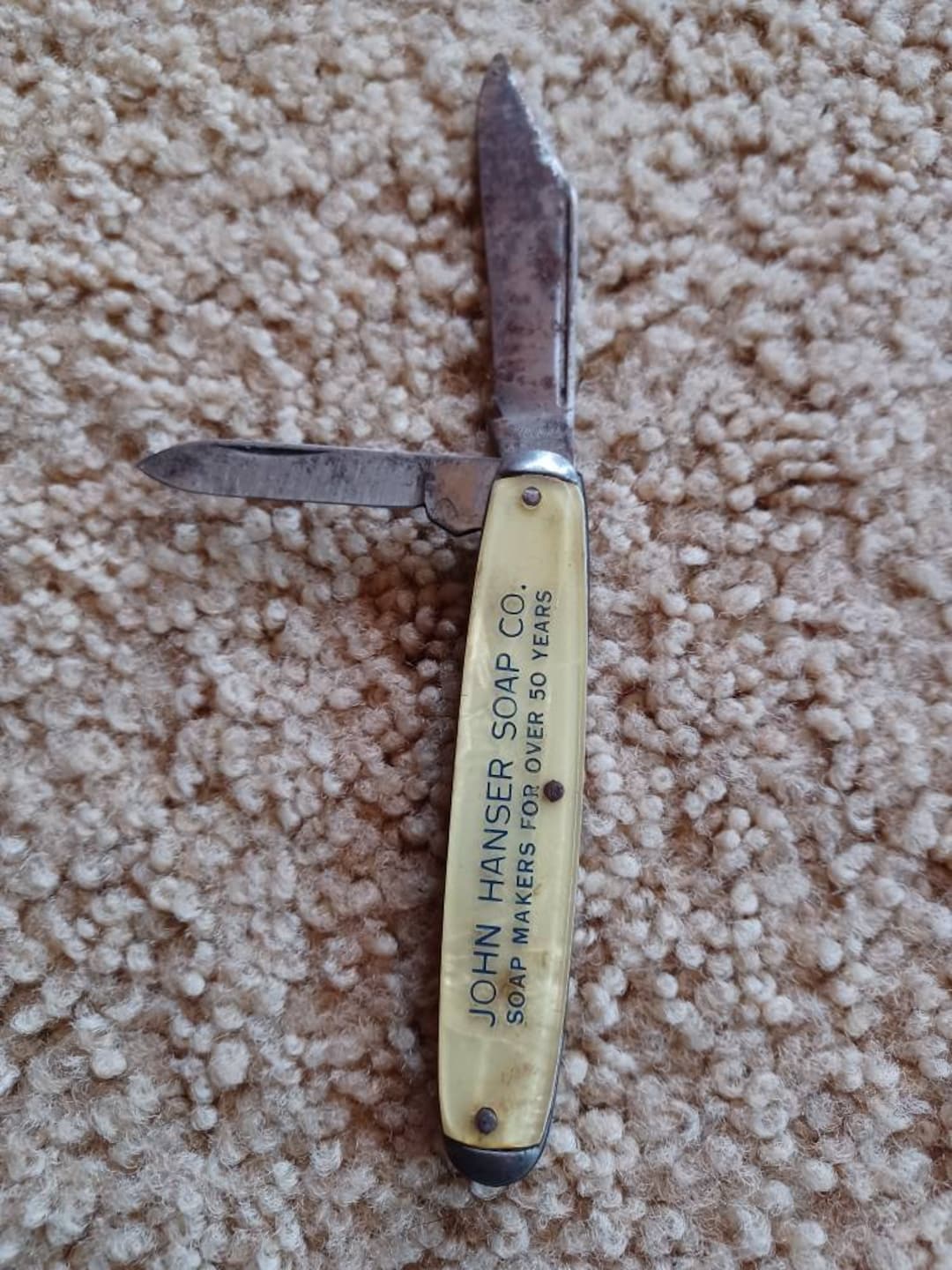 Vintage Autopoint Pocket Knife 2 Blade Soap Advertising Etsy