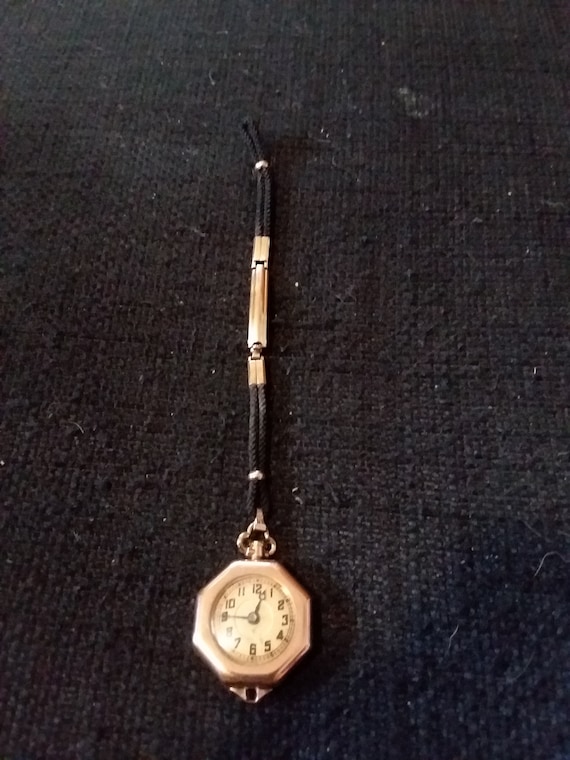 Vintage Pocket Watch Small Rope Chain 12K Gold Fil