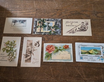 Vintage Antique Post Cards Holiday Christmas Easter Paper Collectibles