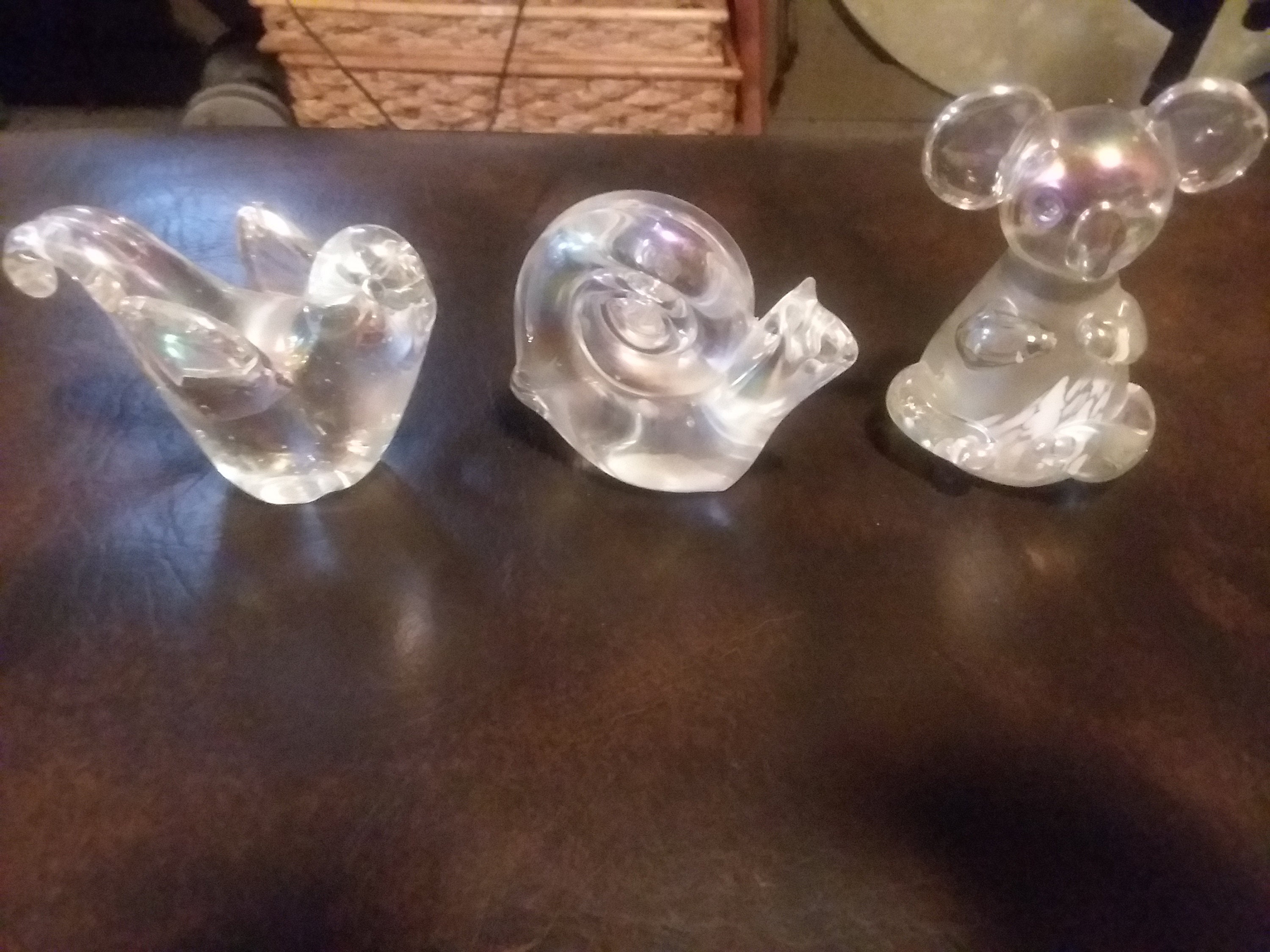 Vintage Animal Glass Paperweights Lot of 3 Clear Rainbow Koala Etsy