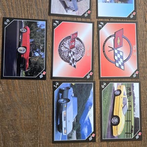 Vintage Lot of 7 Chevy Corvette Racing Trading Cards USA