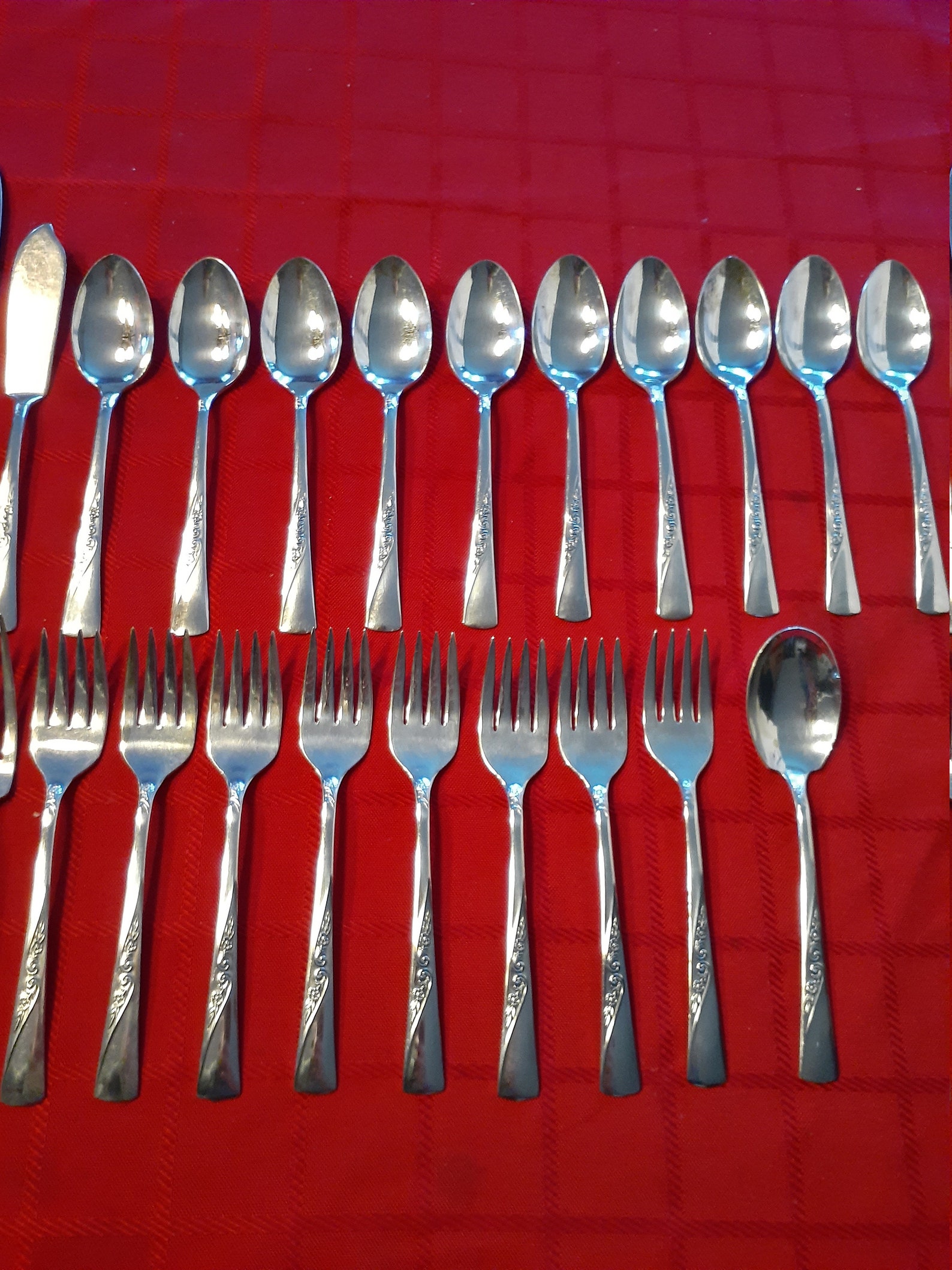 Vintage Silverplate Flatware Set of 32 Pieces Revelation Fine Etsy