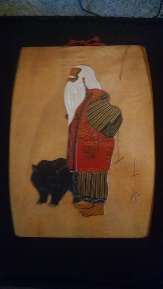 Antique Chinese Wood Carving Asian Art Vintage Artist Etsy
