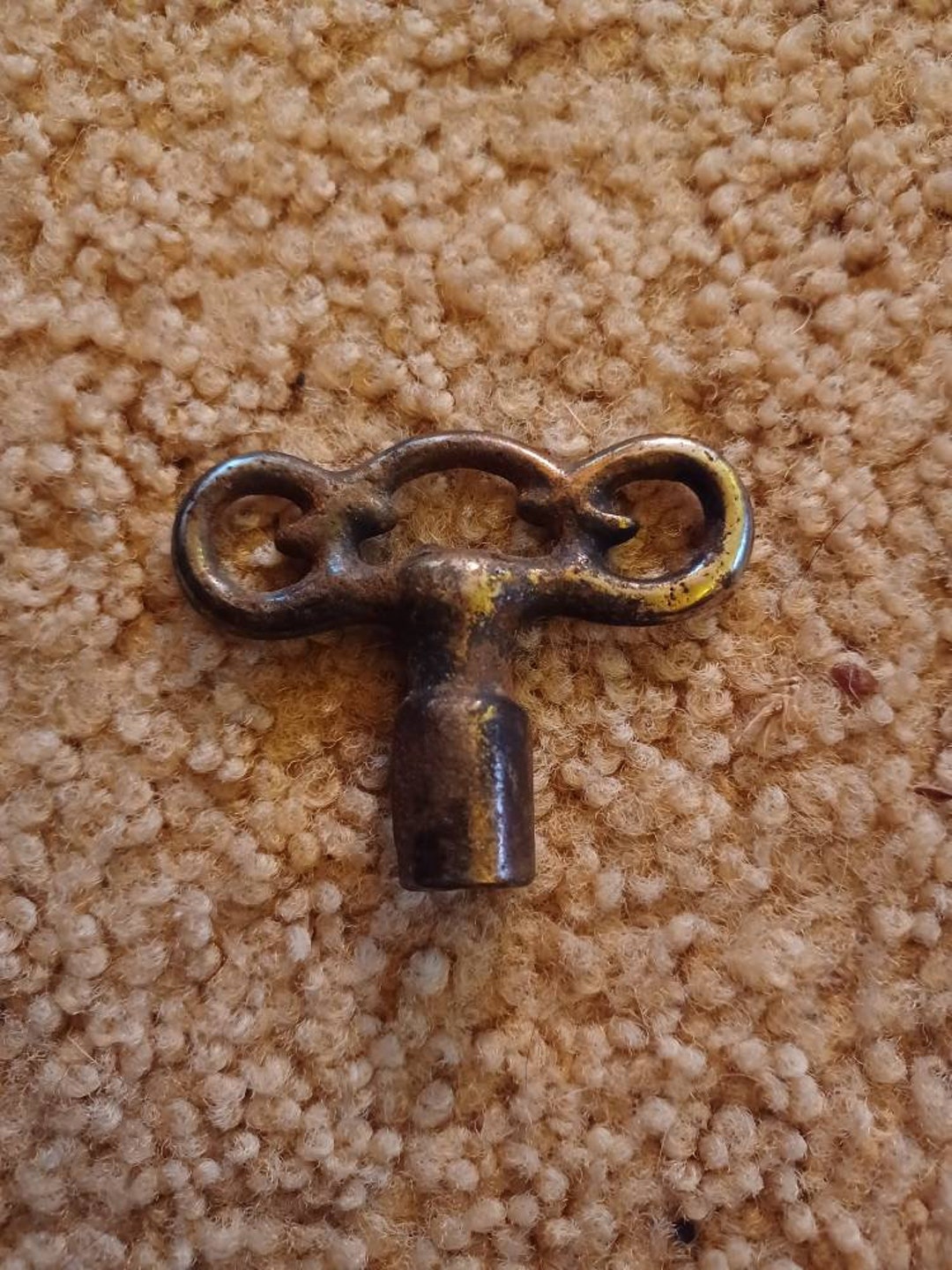 Vintage Clock Key Square Opening Collectible Time Etsy