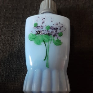 Vintage Ceramic/Porcelain Perfume Bottle Blue Lavender England Fancy Fragrance Beauty Vanity