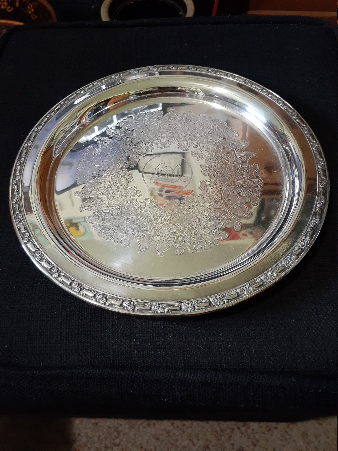 Vintage Oneida Silversmiths Silverplate Serving Platter 9.75 Etsy