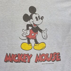 1970s Mickey Mouse T Shirt ~ Small Medium ~ Double Sided Single Stitch Disney image 4