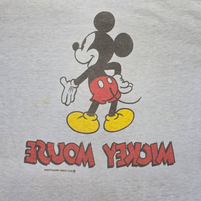 1970s Mickey Mouse T Shirt ~ Small Medium ~ Double Sided Single Stitch Disney image 6