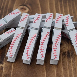 Baseball Clothespins, Baseball Baby Shower, Sports Theme Baby Shower, Clothespin Game, Little Rookie Shower, Baseball Clothes Pins, Banner