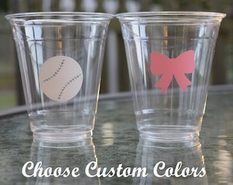 20+ Baseballs or Bows Cups or Decals, Baseballs or Bows Gender Reveal Cups, Baseballs or Bows Decals, Baseballs or Bows Gender Vote Stickers