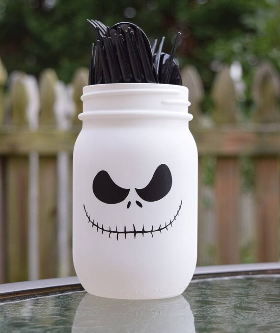 Jack Skellington Mason Jar Nightmare Before Christmas Baby Etsy