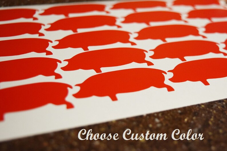 Pig Decals Vinyl Baby Q Bbq Baby Shower Cup Sticker Pig Etsy