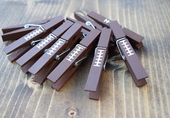 Football Clothespins Football Baby Shower Football Don T Etsy