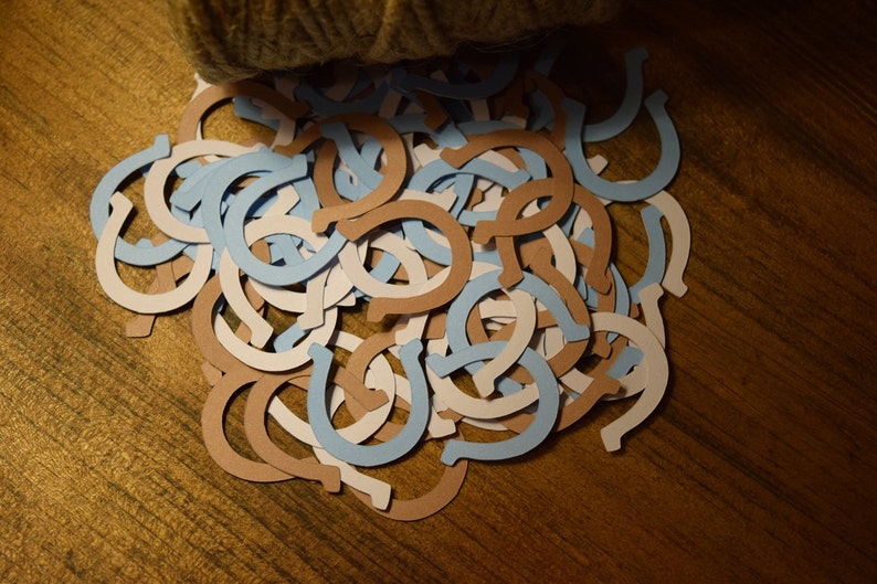 Horseshoe Confetti Cowboy Baby Shower Country Confetti Etsy