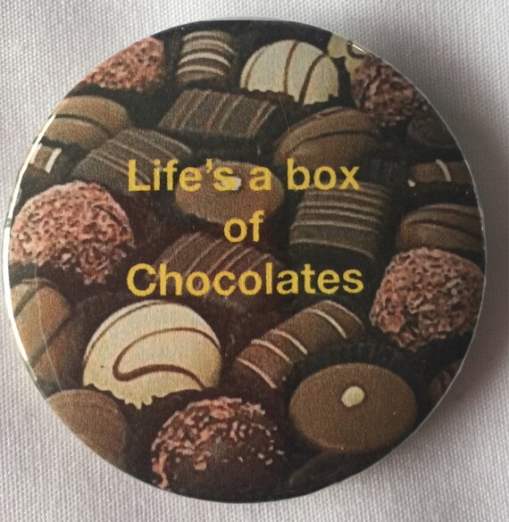 Chocolate Box Of Chocolates Trending Meme Brooch Quotes Etsy