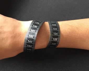 Pulseira de fita métrica com volta dupla, costura, artesanato, presente, original, Dia das Mães, confecção de roupas, costureira