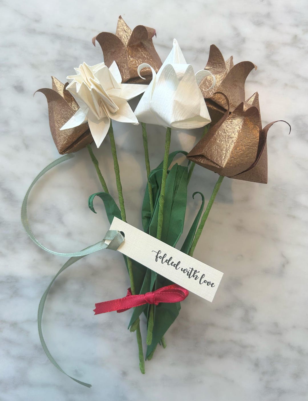 Origami Spring Flower Bouquet - Etsy UK