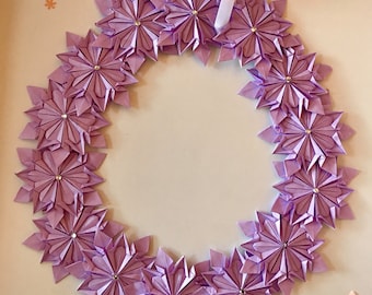 Christmas Origami Snowflake Wreath