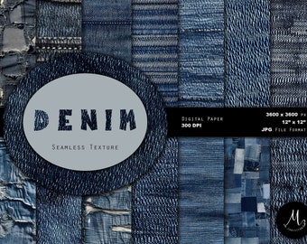 Denim Seamless Texture, Digital Paper, Fabric Texture,Scrapbook Paper,Seamless Background,Seamless Pattern,Backdrop, Collage Paper,Navy Blue