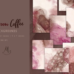 Maroon Coffee Alcool Encre Fond Papier papier papier papier d’utilisation commerciale Invitation Abstract Greeting Card Automne Couleurs d’automne