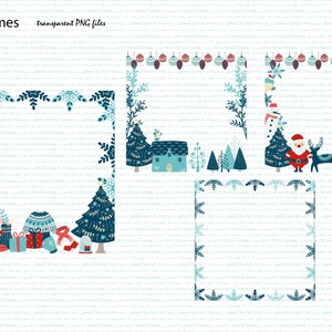 Christmas Elements Clip Art-Holiday Clipart-Clipart-Planner Stickers-Hand Drawn Graphics-Hand Drawn Clip Art-Winter Clipart-Santa-Snowman image 4