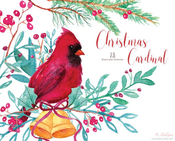 Christmas Cupcakes 7 Elements Clip Art PNG for Invitation Blog New Year,Watercolor Graphics,Scrapbook Watercolor Cake DIY Greeting Card