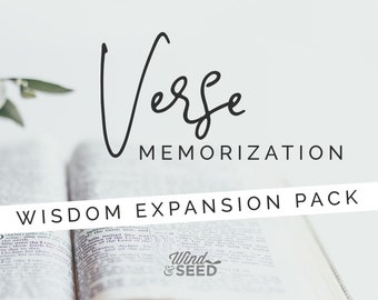 Charlotte Mason Verse Memorization Printable *WISDOM EXPANSION PACK*
