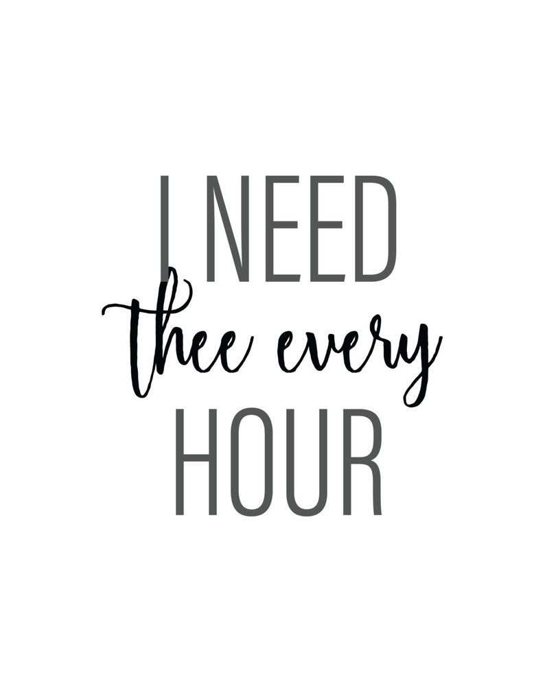 Hymn Lyrics 8x10 BLACK AND WHITE