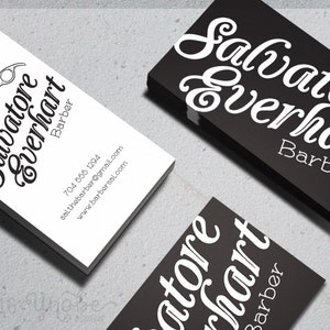 Barber Hair Stylist Business Card Black White 3 5 X 2 Etsy Barber Hair Stylist Business Card Black White 3 5 X 2 Etsy