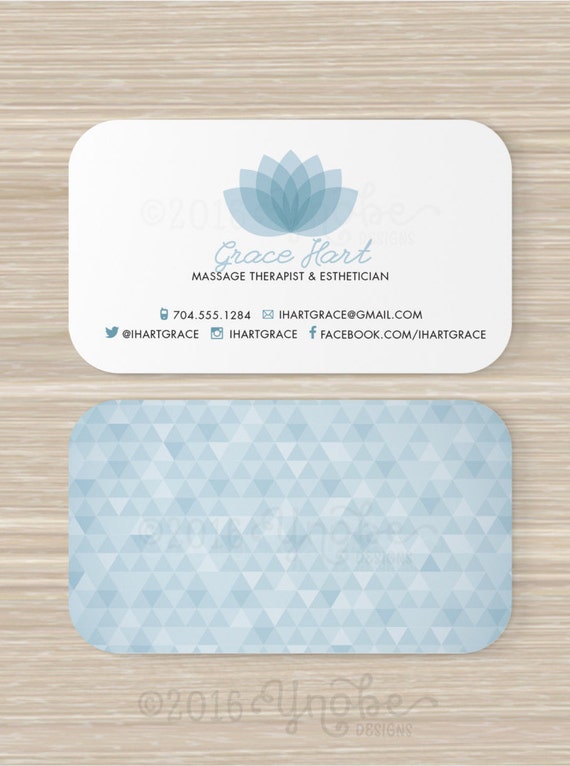 Spa Massage Therapist Esthetician Business Card