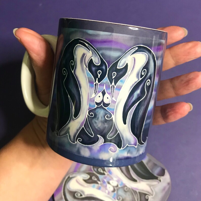 ceramic penguin mug