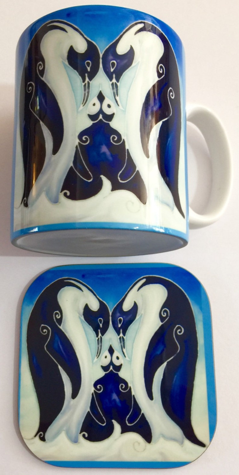 ceramic penguin mug
