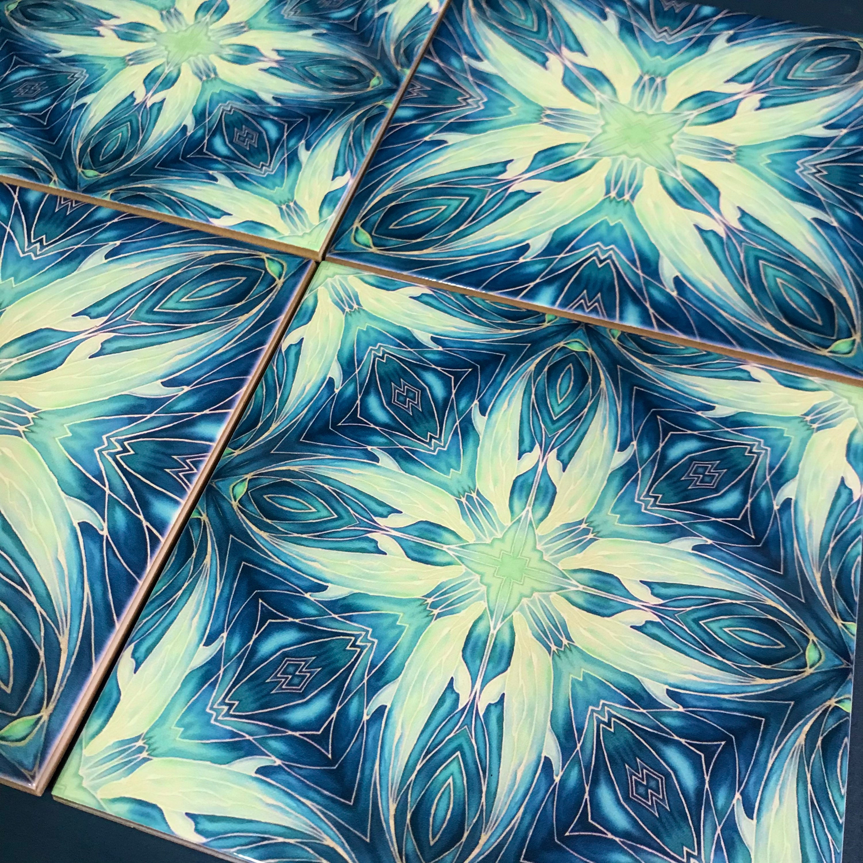 Conjunto mixto de azulejos de delfines Caleidoscopio | Etsy