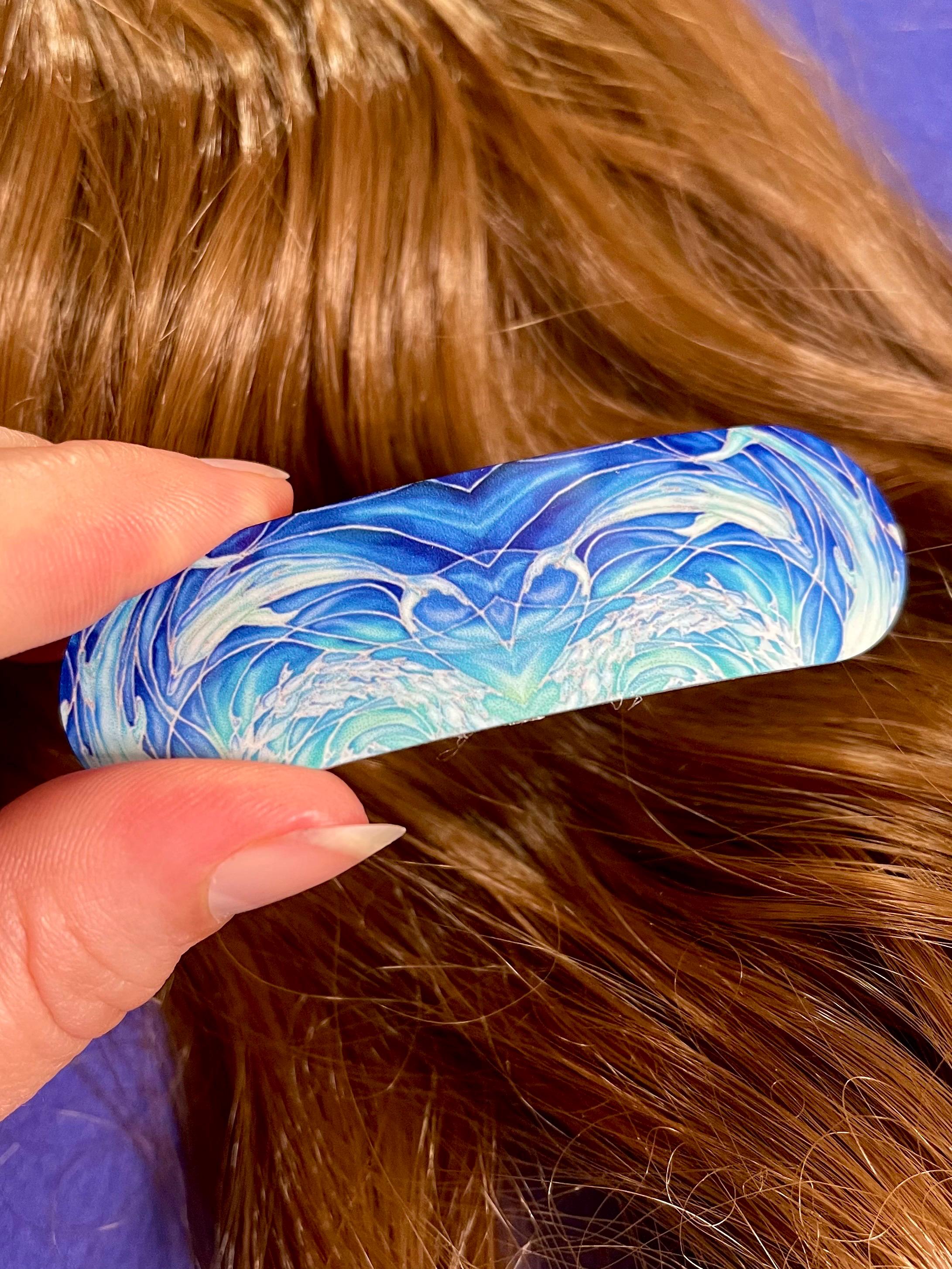 Blue Dolphin Small Hair Slide - Children's Hair Clip Barrette