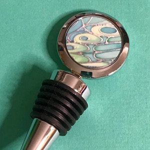 Mint Butterfly Bottle Stopper - Wine Bottle Stopper Fresh Green - Bottle Bung Bar Accessory - Wine Lover Gift - Butterfly Tableware Stopper