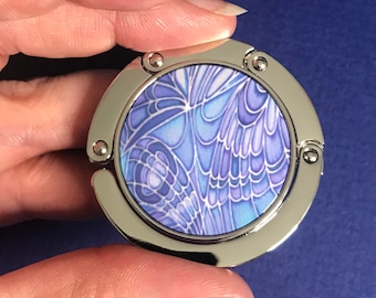 Blueberry Butterfly Handbag Hook - Bag Hanger - Folding Hook to Hang Your Shopping Bags - Portable Purse Hanger - Gift for Her