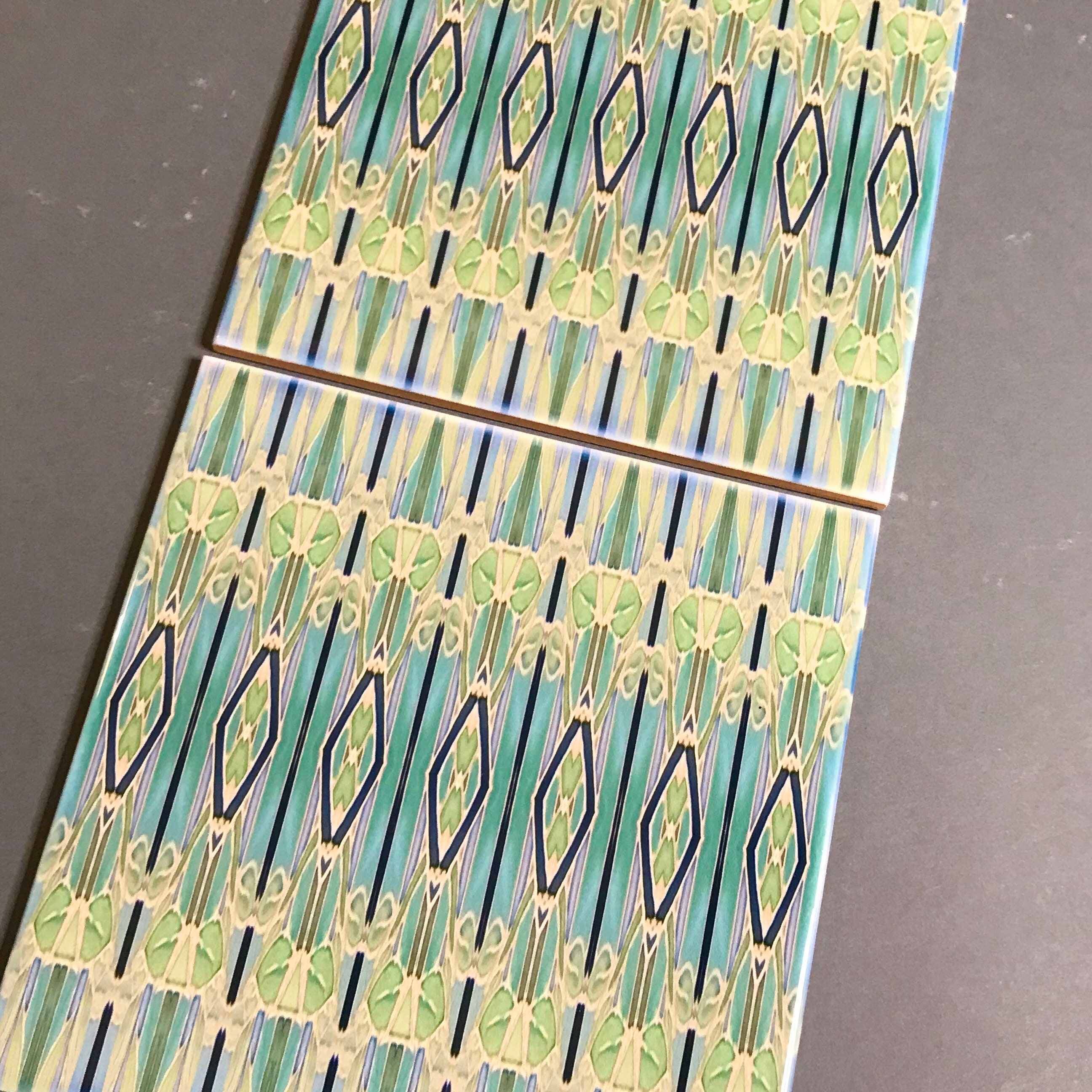 Deco-Stil Wandfliesen Salbei grün Petrol Türkis Badezimmer | Etsy