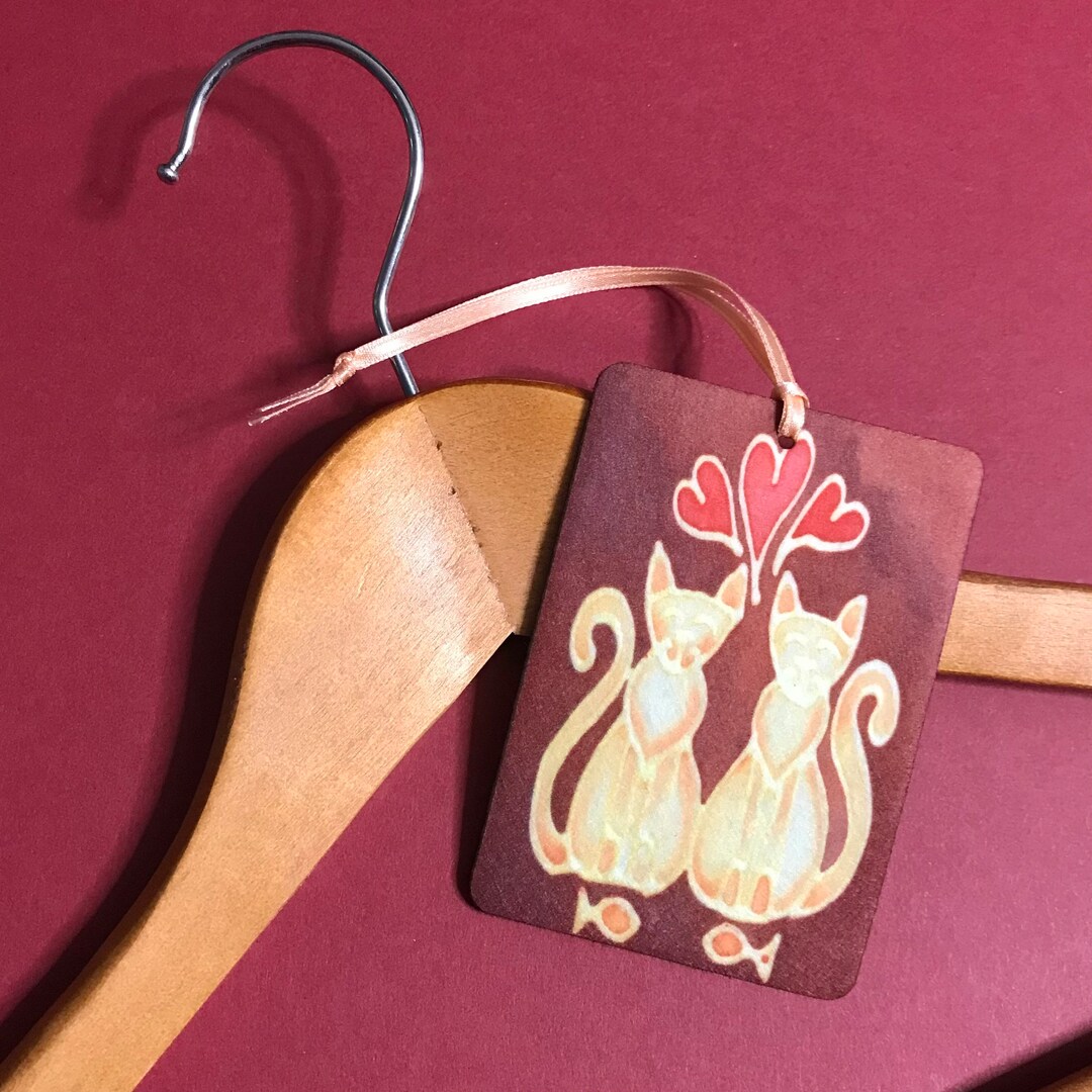 Love Cats Air Freshener Fun Wardrobe Fragrances Cat Car Etsy