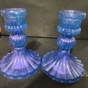 Resin candlestick holders