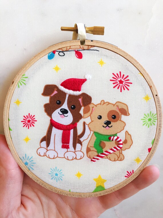 christmas puppies puppys first christmas dog ornament puppy etsy puppy s first christmas
