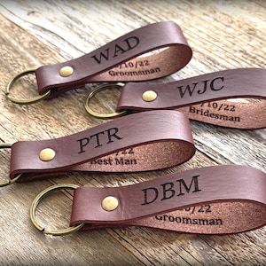 Groomsman gift, Best man gift,  Bridesman gift, Wedding gift, funny keychain personalized, leather keychain, gift from groom,gift from bride