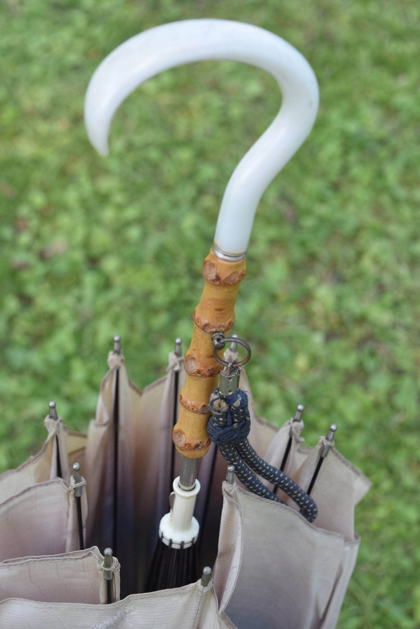 50s Umbrella Cane Umbrella Women's Umbrella with Bamboo Etsy