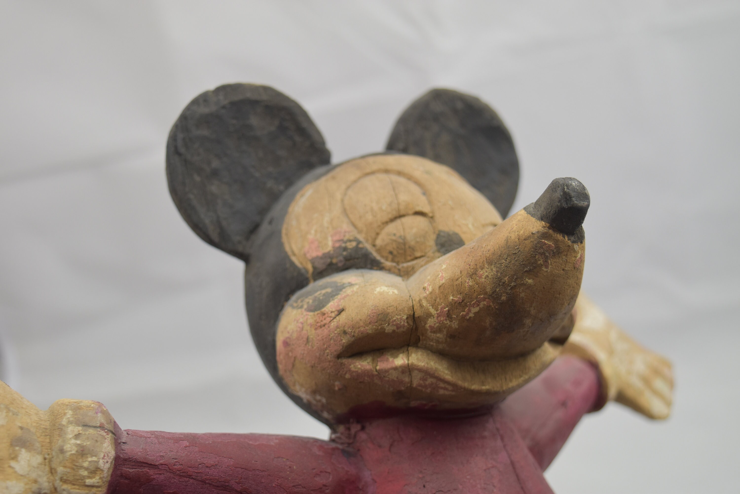 Mickey Mouse Mickey Mouse Wooden Figure Carved Carved Mickey | Etsy